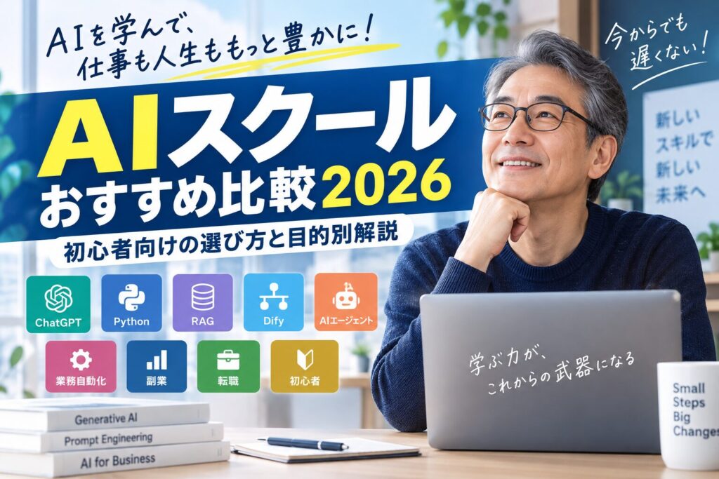 AIスクールおすすめ比較2026｜初心者向けの選び方と目的別解説